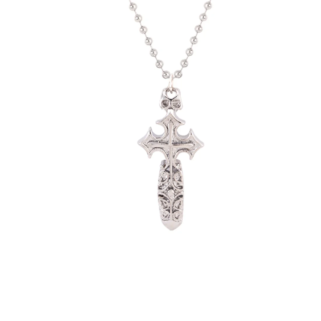 Road Rider Silver Plated Cross Pendant Set - Image 3