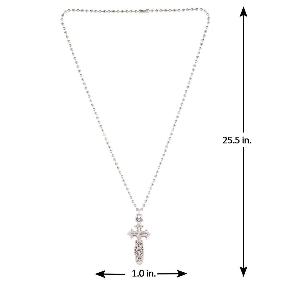 Road Rider Silver Plated Cross Pendant Set - Image 6
