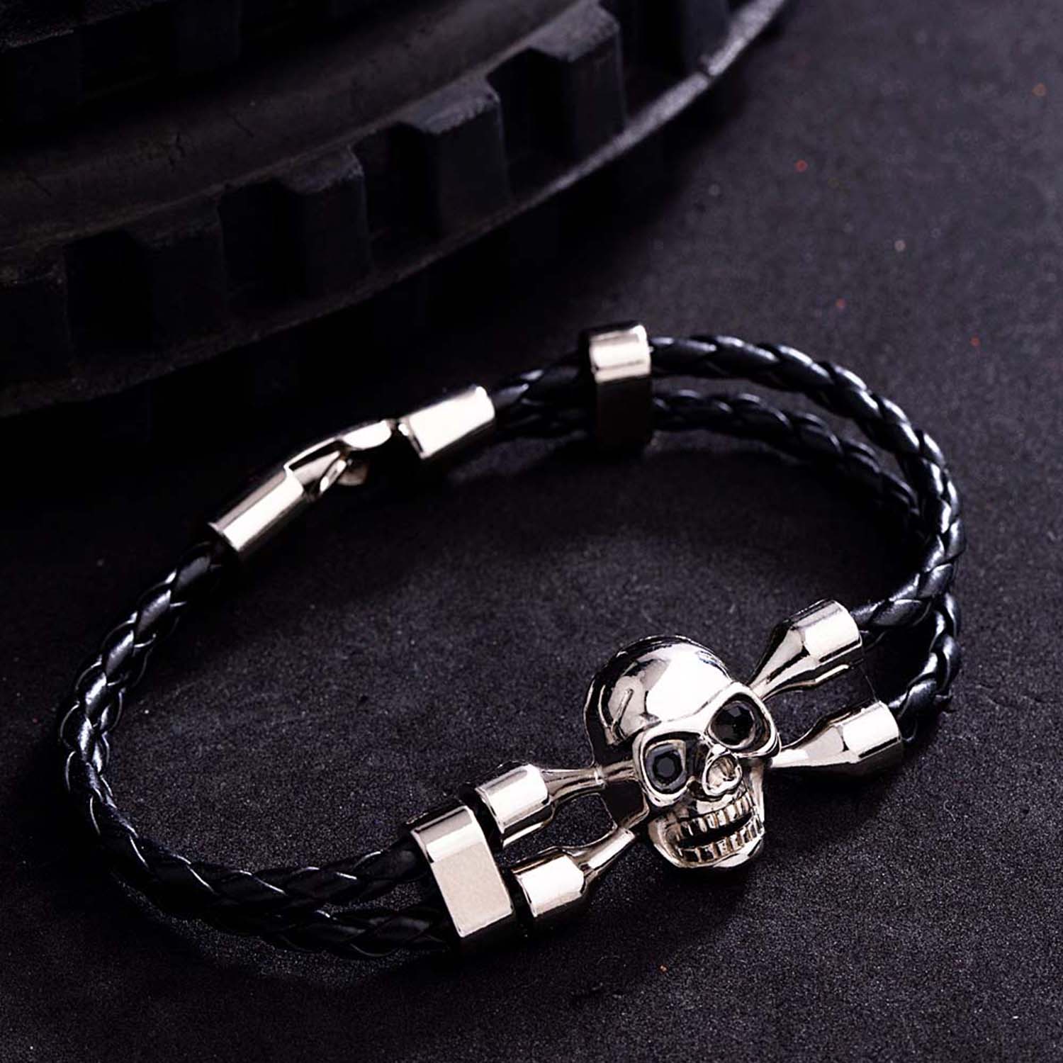 Road Rider Skull Bracelet