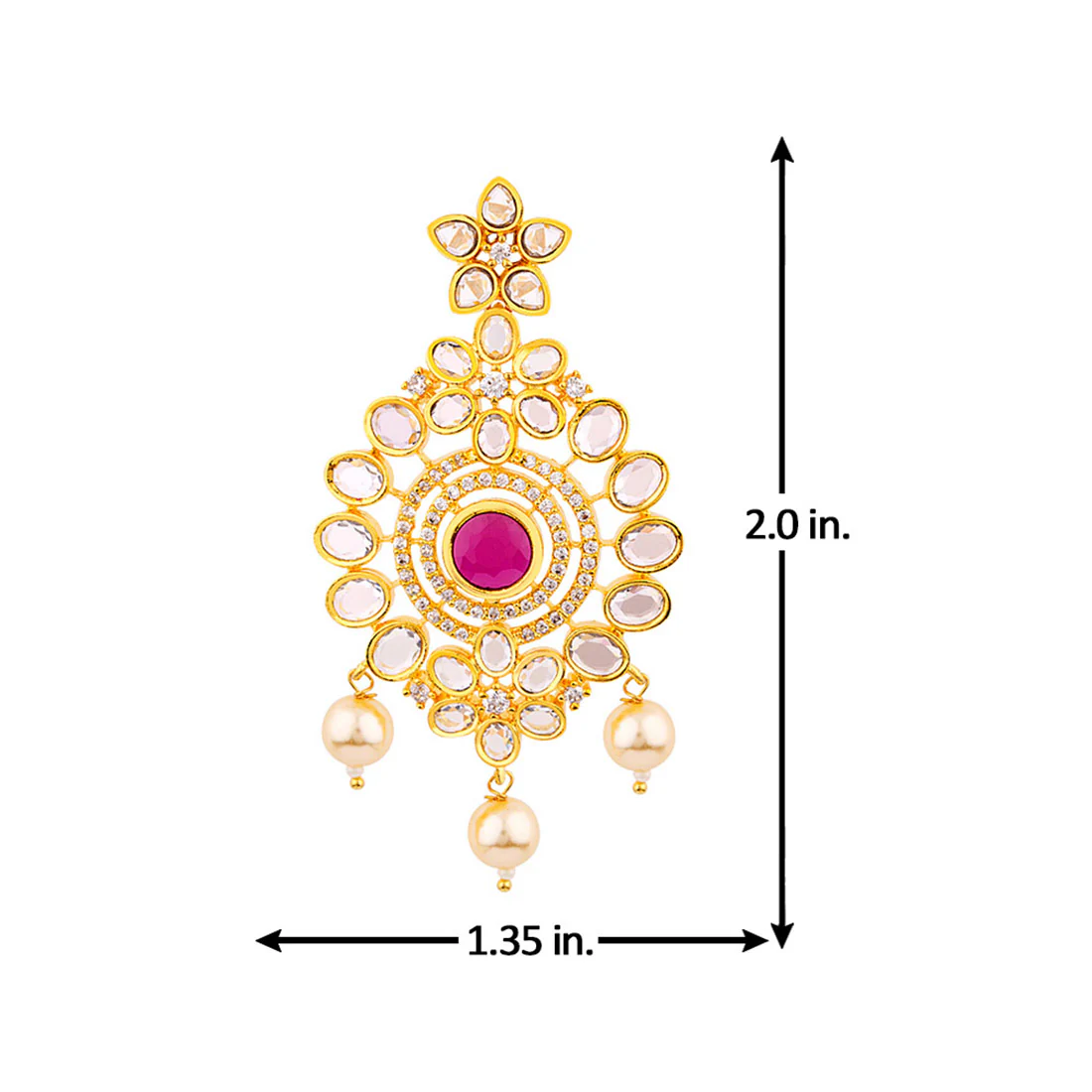 Rose Cut Ethnic Style Earrings - Image 5