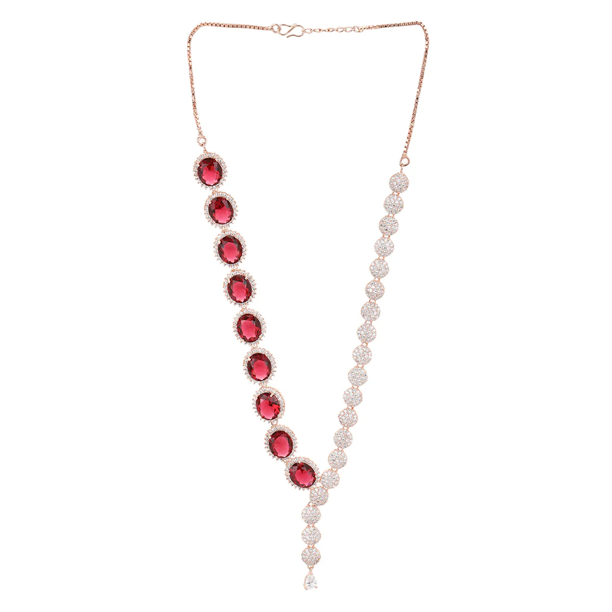 Rose Gold Brass Necklace Set - Image 4