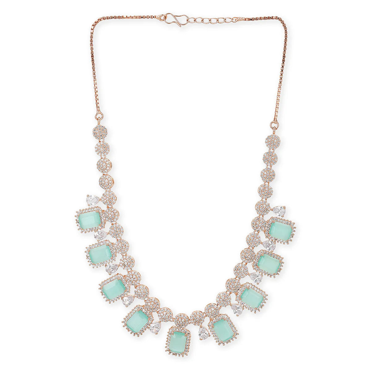 Sparkling Elegance Rose Gold Necklace Sets - Image 4
