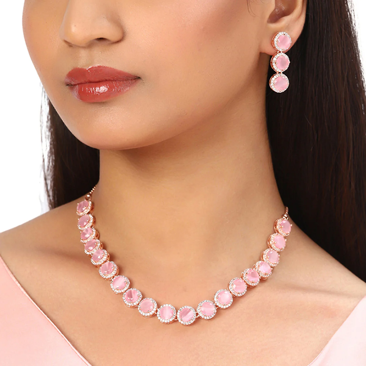 Rose Gold Brass Necklace Sets - Image 2