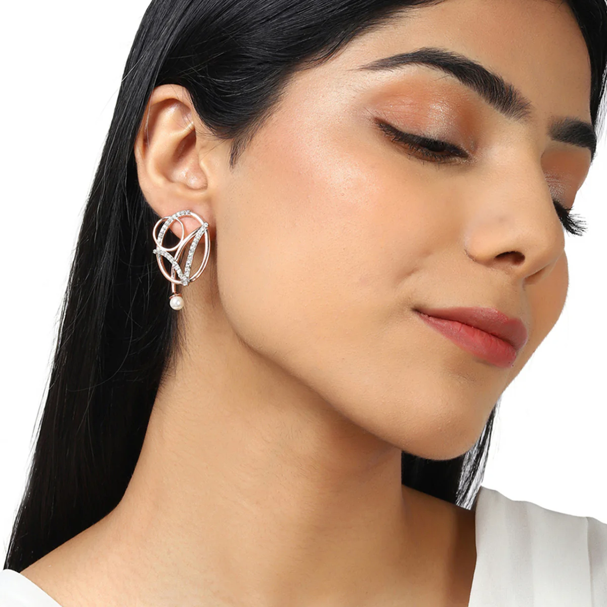 Rose Gold plated Brass Earrings - Image 2