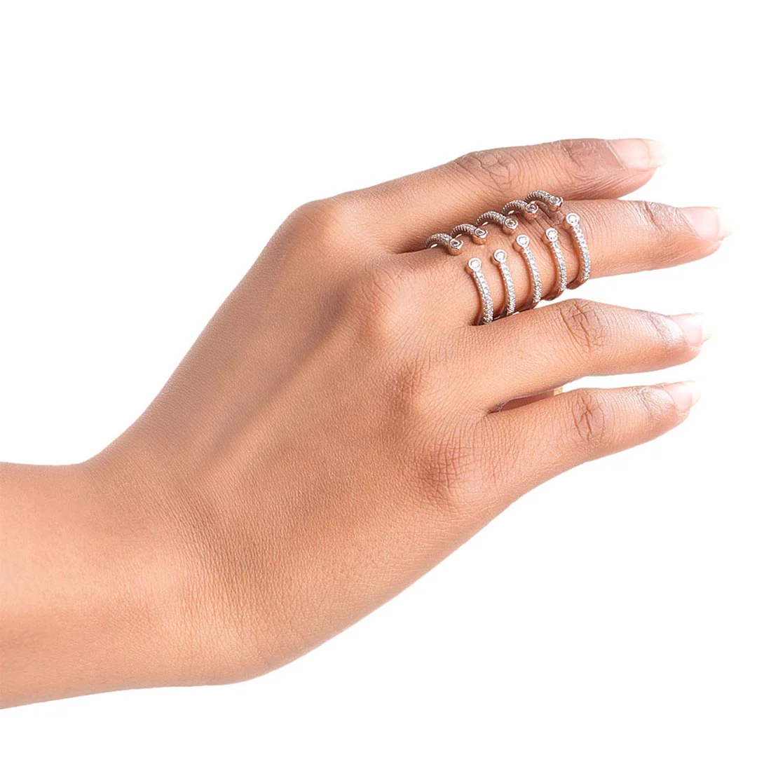 Rose Gold Plated Layered Ring - Image 2