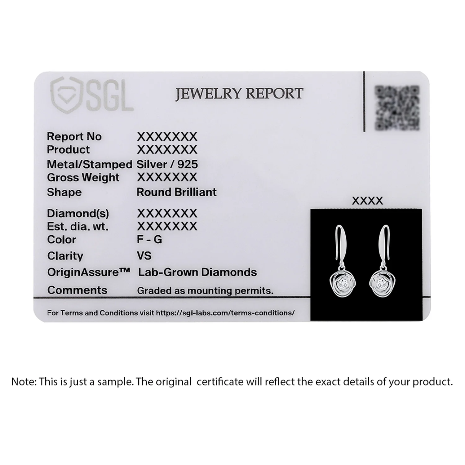 Rosette Lab-Grown Diamond Drop Earrings - Image 6
