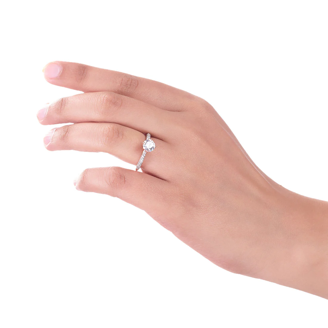 Round Cut Zircon Gem Adorned Ring - Image 2