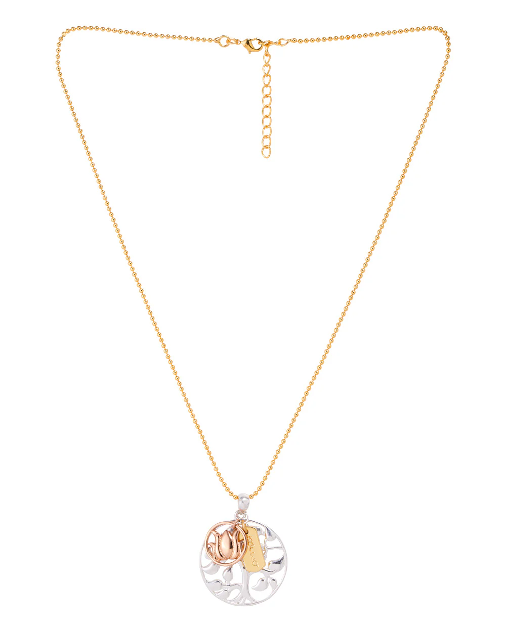 Round Detailing Pendant With Chain For Men - Image 5