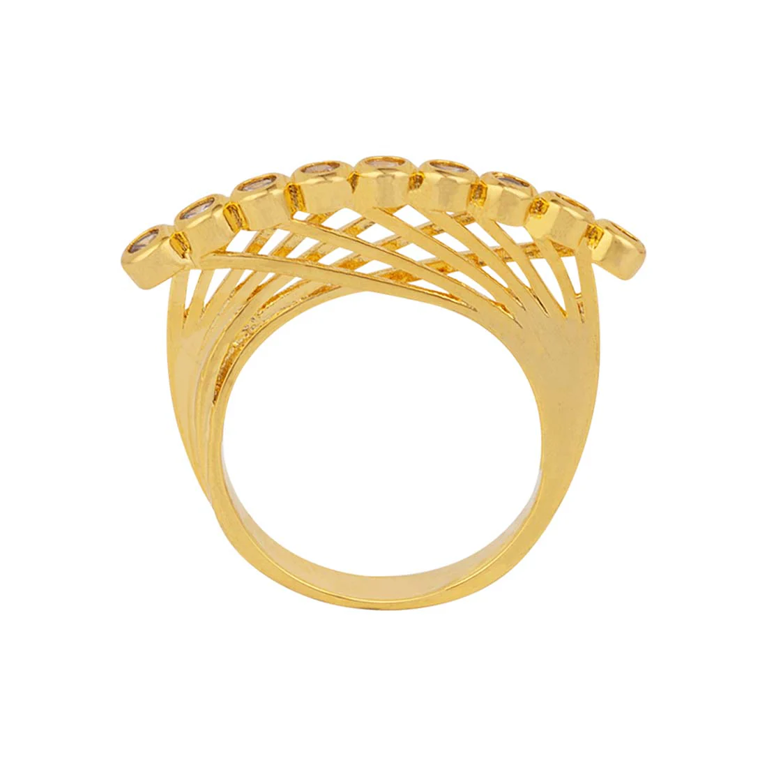 Round Gems Adorned Ring - Image 4