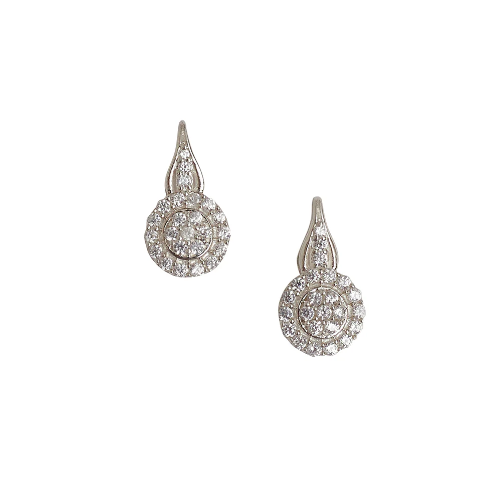 Round Sparkle CZ 925 Sterling Silver Pendant Set - Image 5