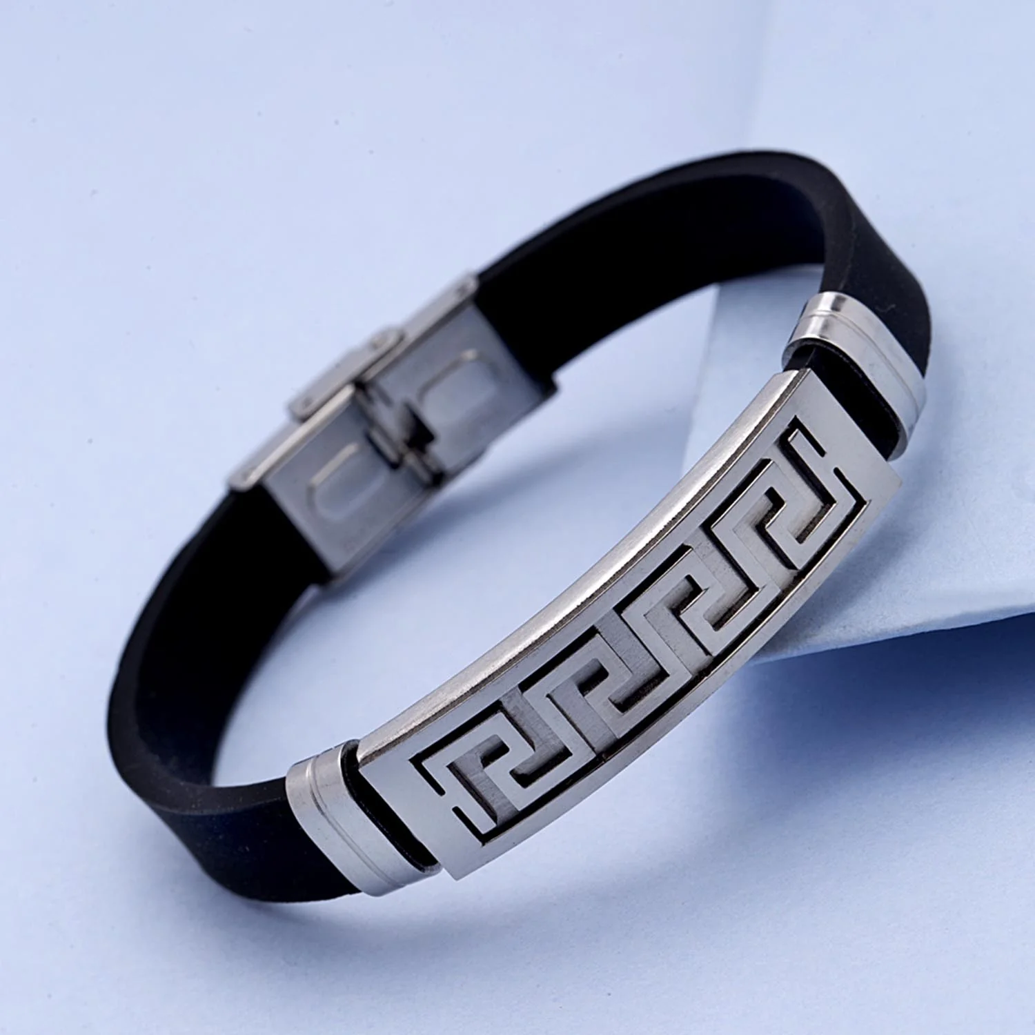 Royal Bands Silver Plated Steel Bracelet