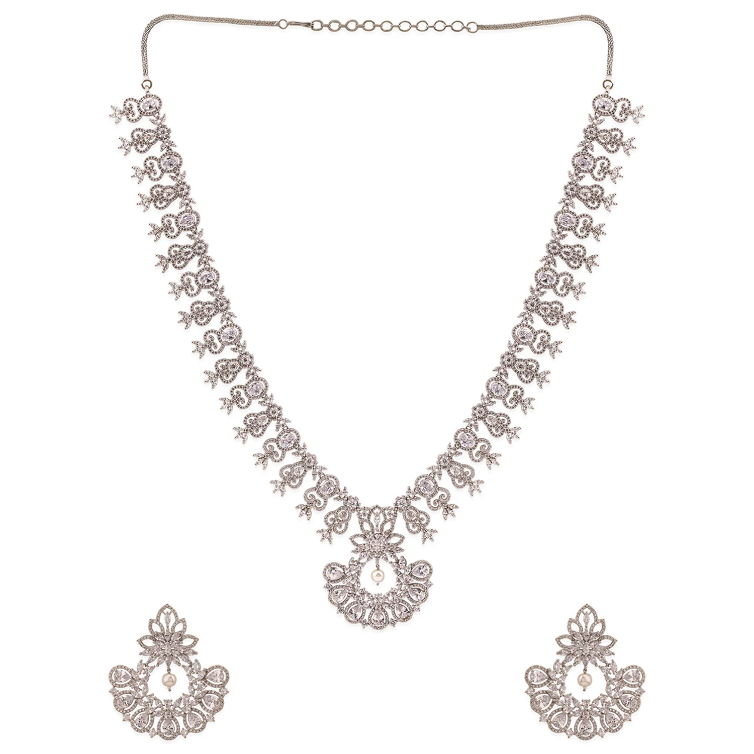 Royal Glittery Necklace Set - Image 4