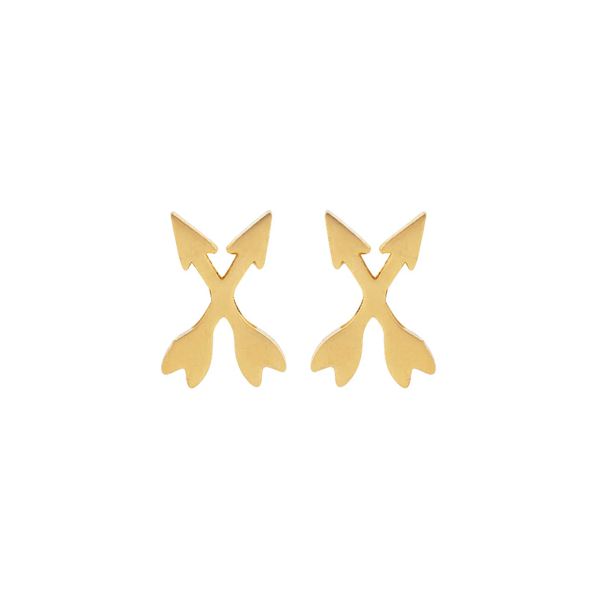 Royal Gold Plated Arrows Earrings - Image 3