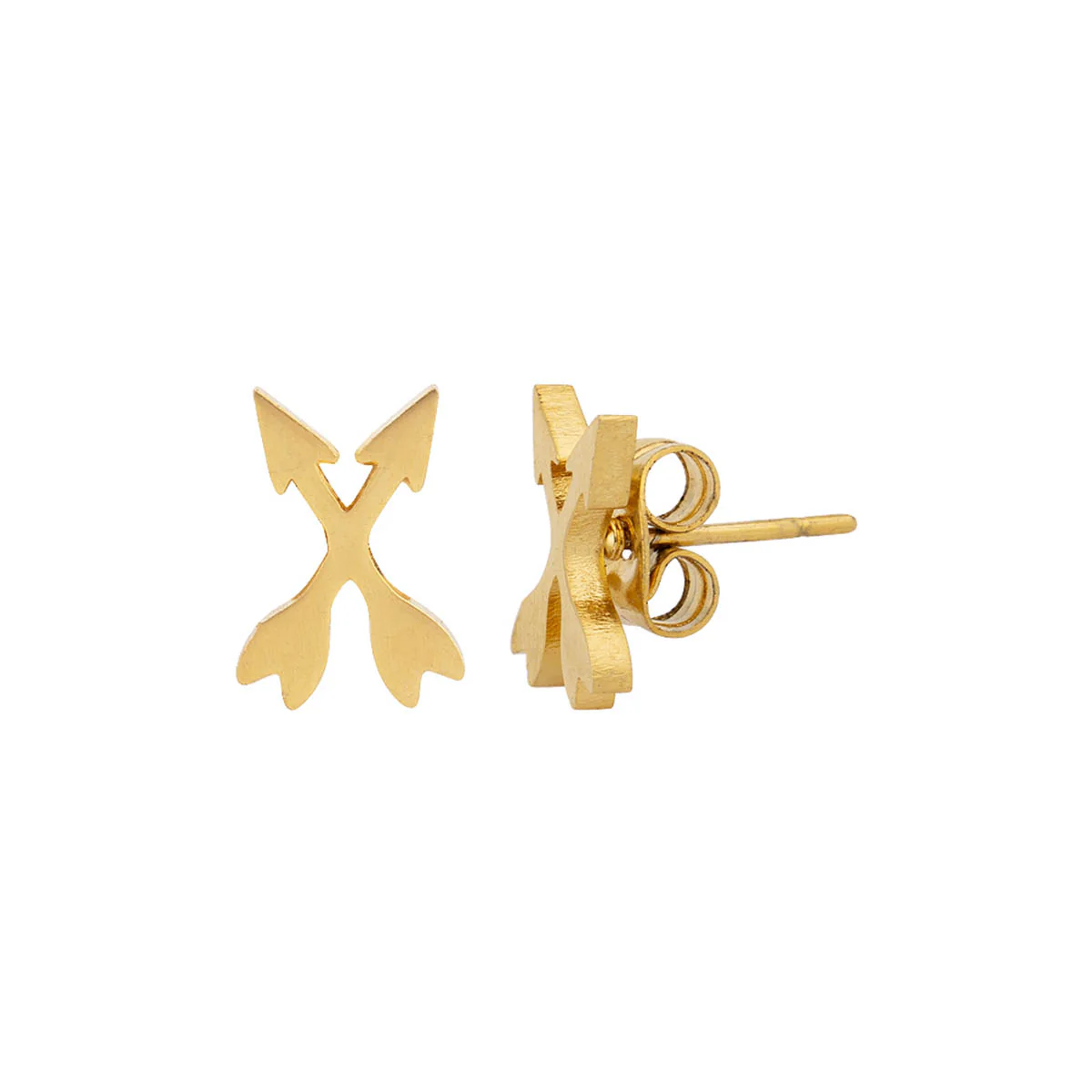 Royal Gold Plated Arrows Earrings - Image 4