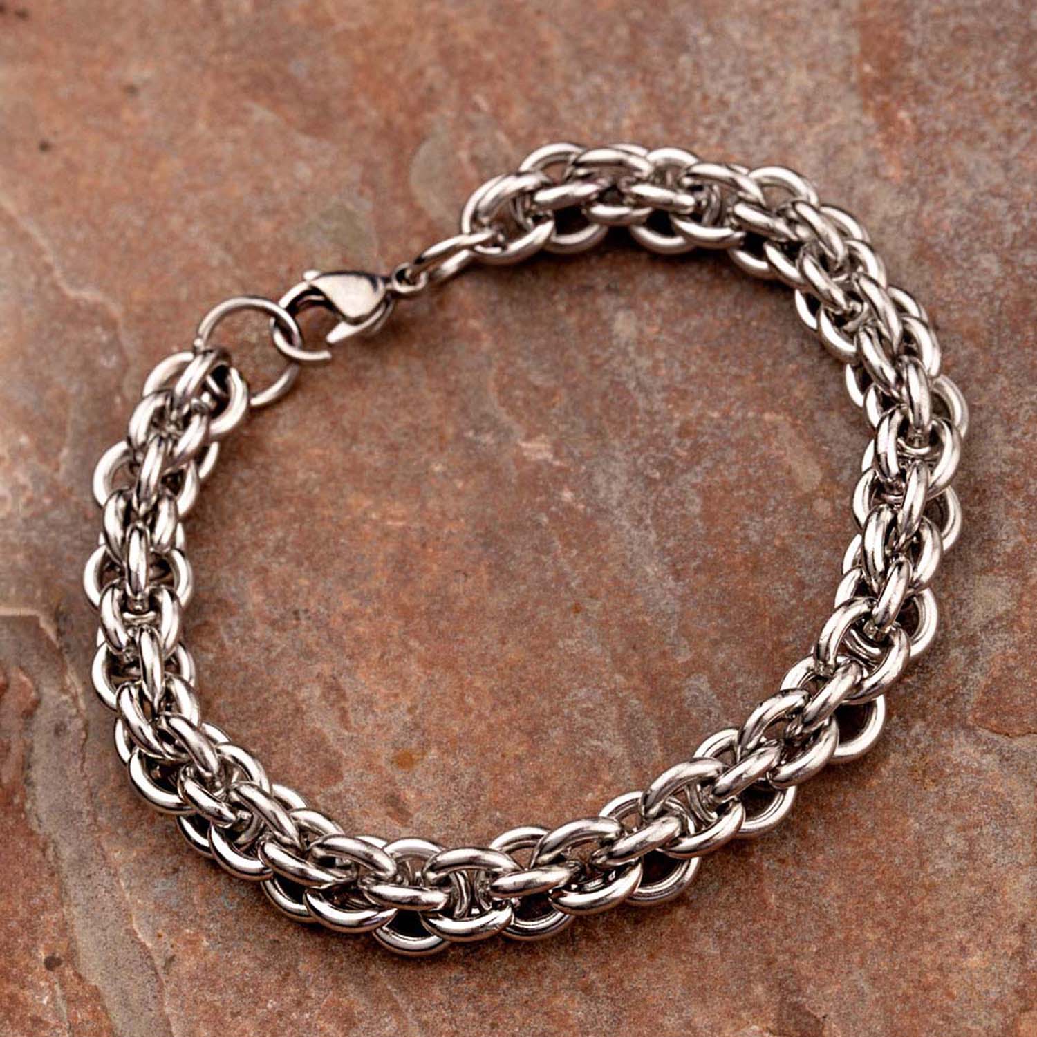 Royal Links Men's Silver Plated Bracelet
