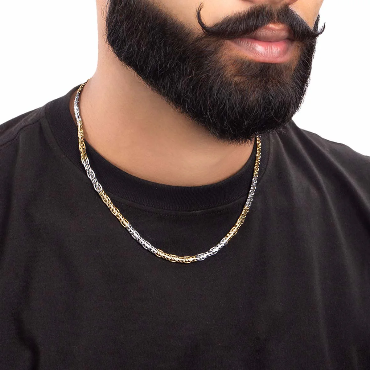 Royal Links Two Tone Plated Snake Chain - Image 2