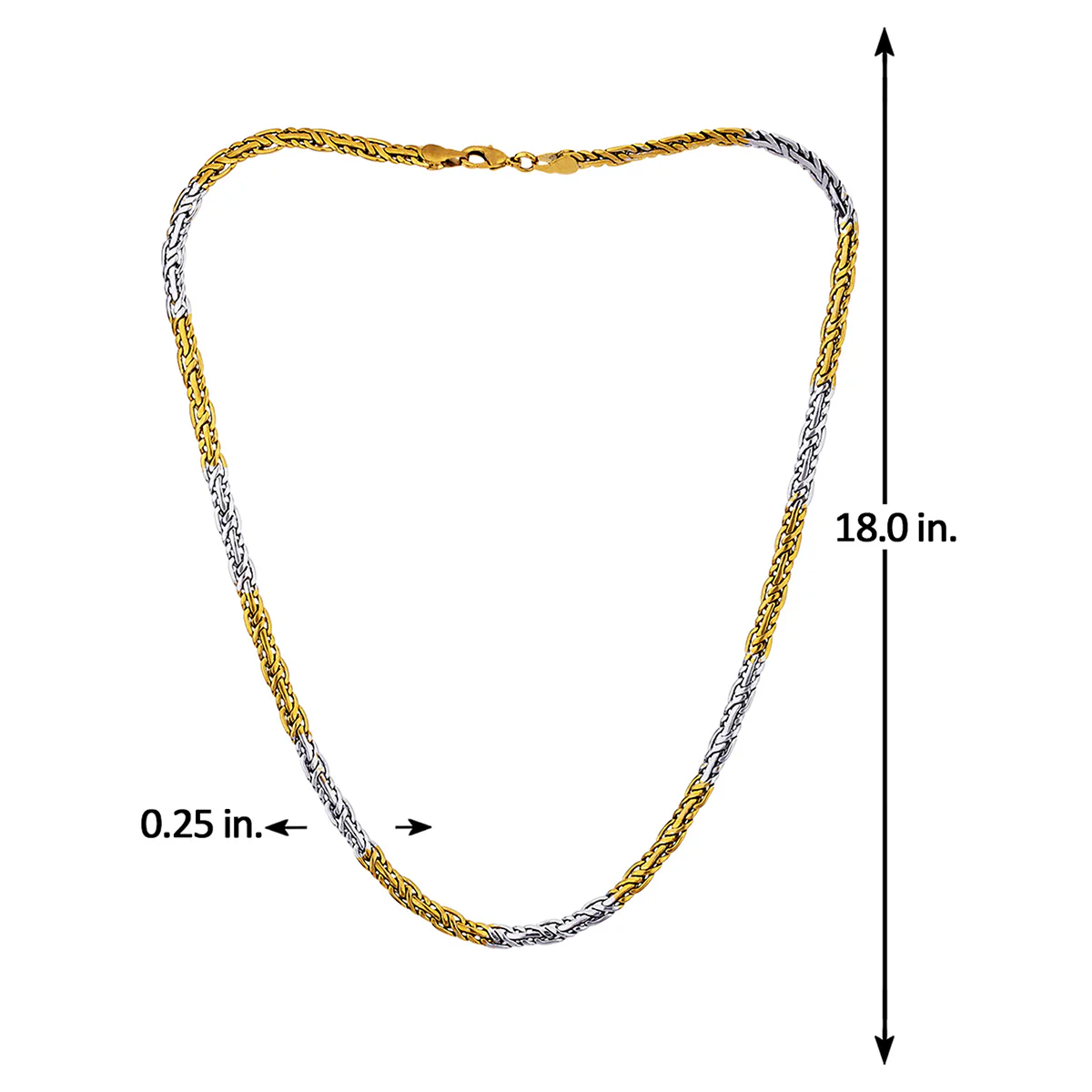 Royal Links Two Tone Plated Snake Chain - Image 6