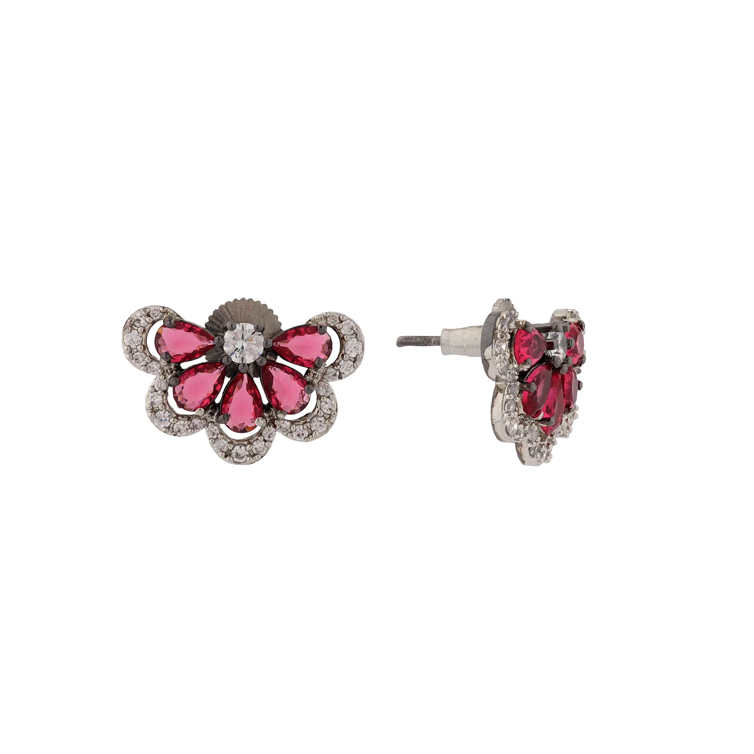 Royal Romance Ayiana Black Stud Earrings - Image 2