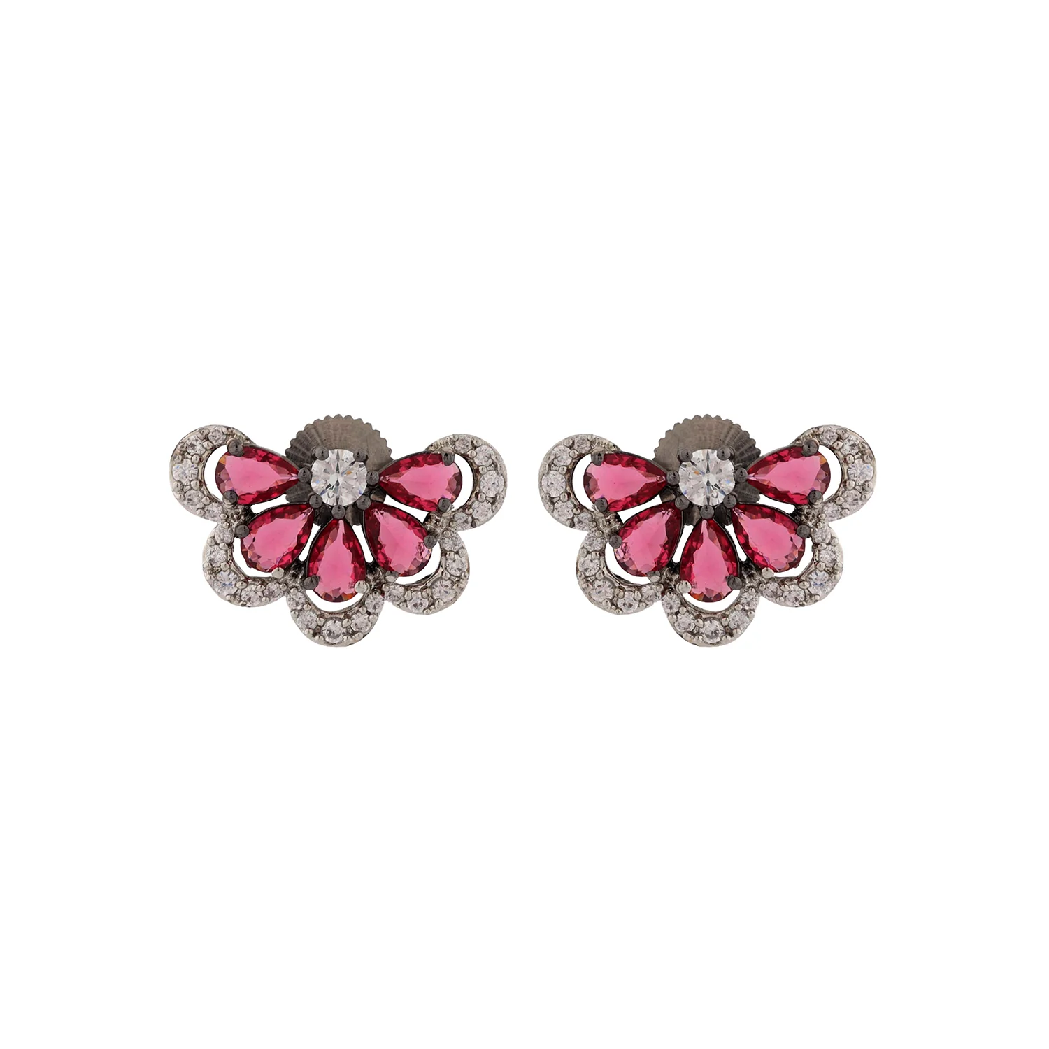 Royal Romance Ayiana Black Stud Earrings - Image 3