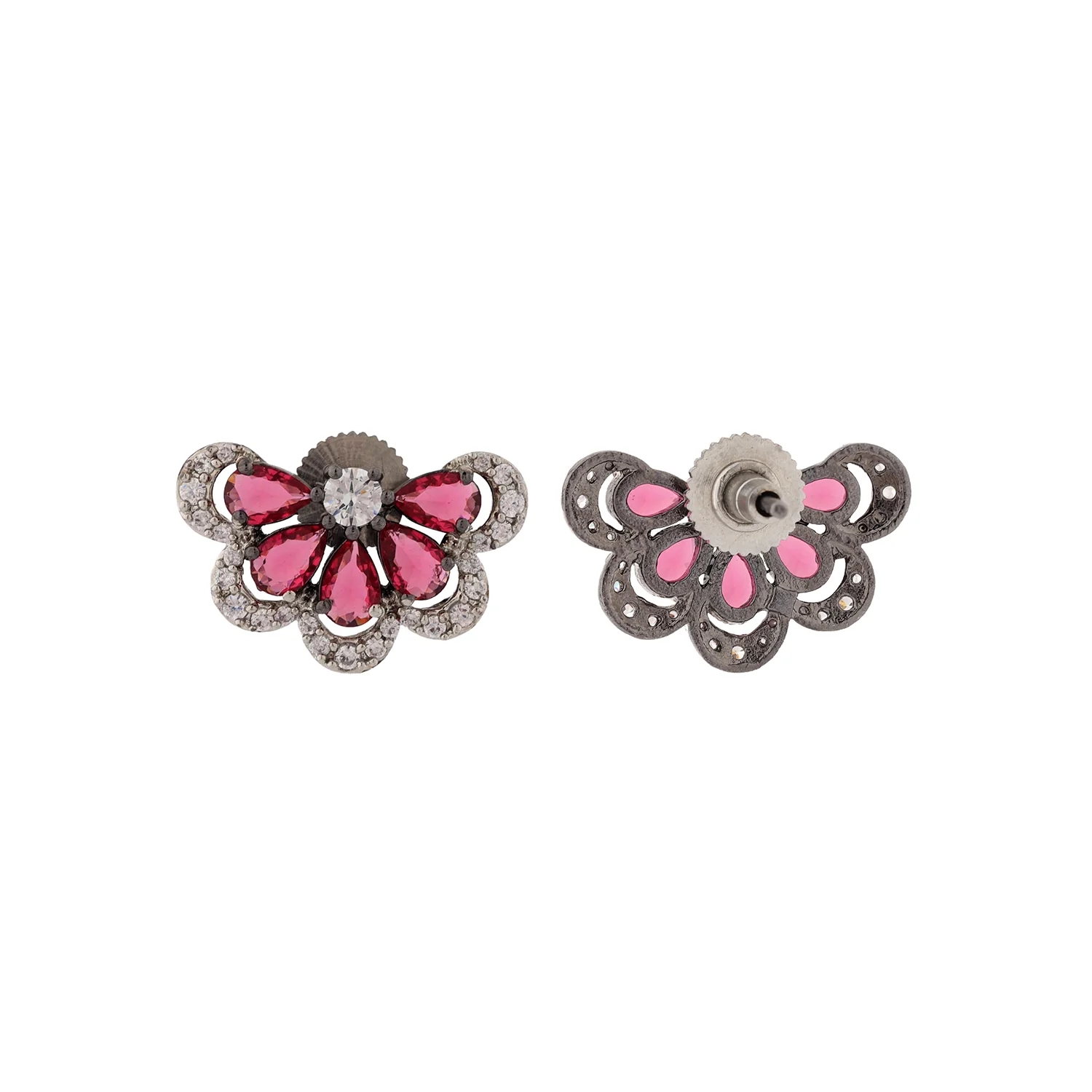 Royal Romance Ayiana Black Stud Earrings - Image 4