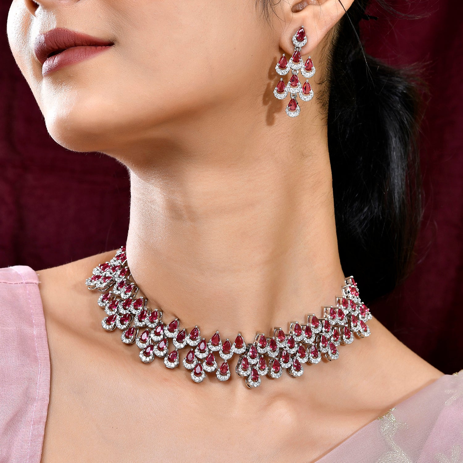 Royal Romance Blossom Necklace Set - Image 2