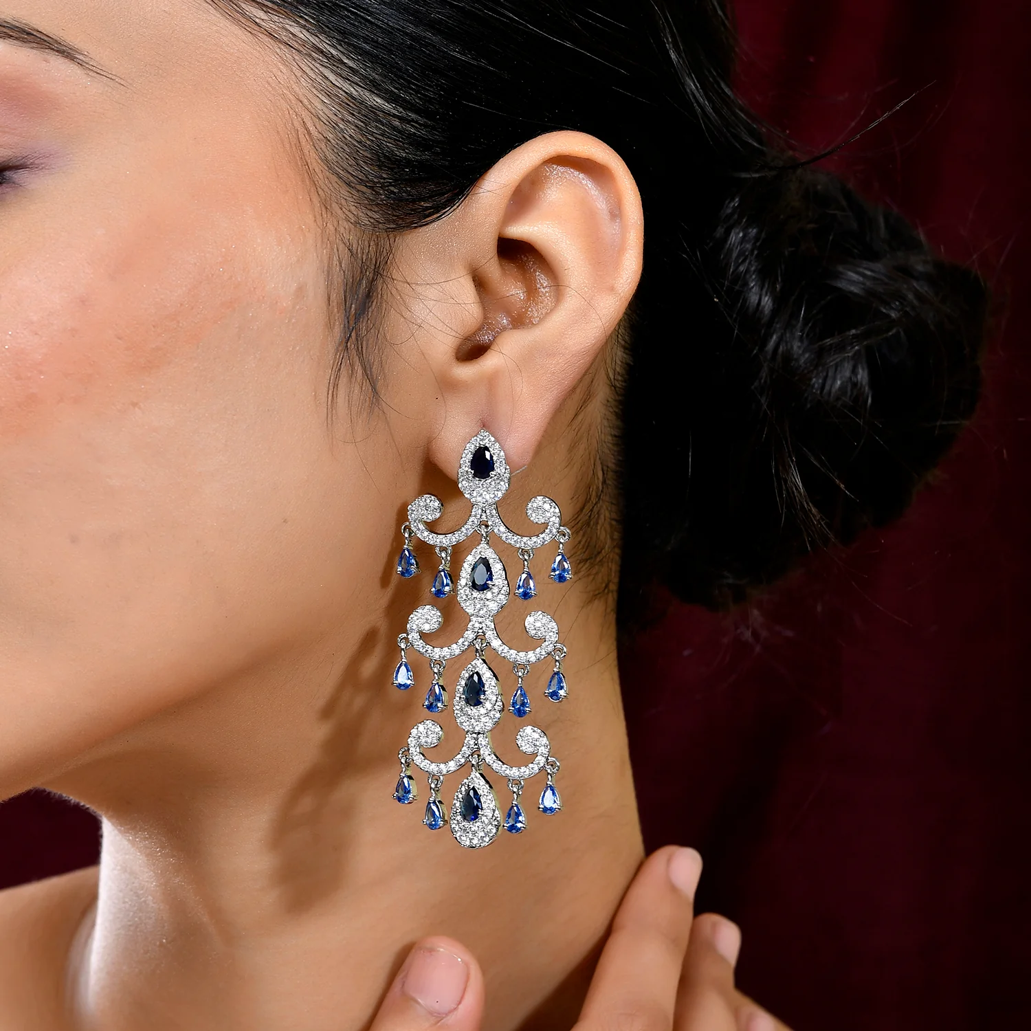 Royal Romance Elsa Statement Earrings - Image 2