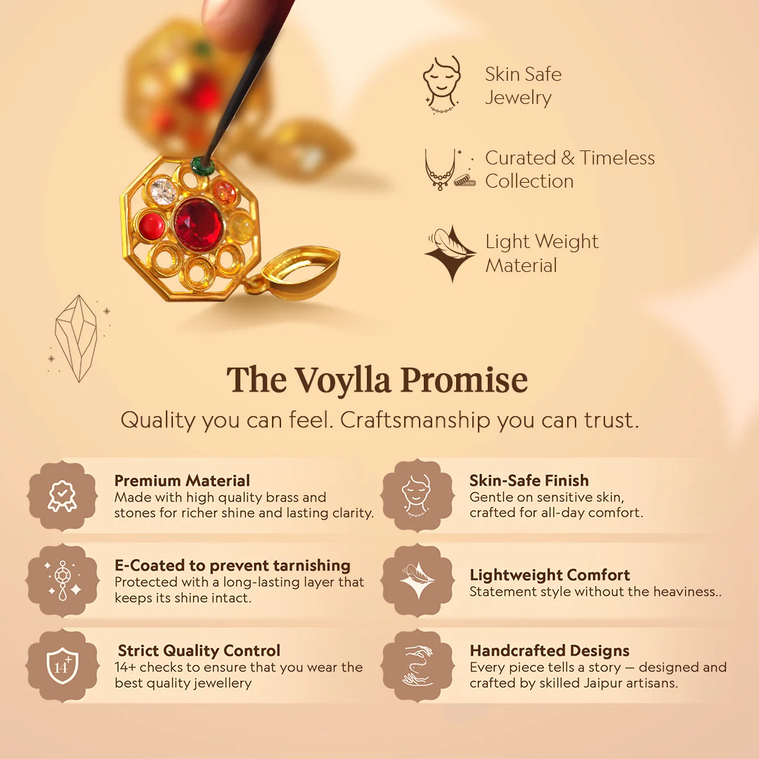 Royal Romance Kama Rose Gold Drop Earrings - Image 7
