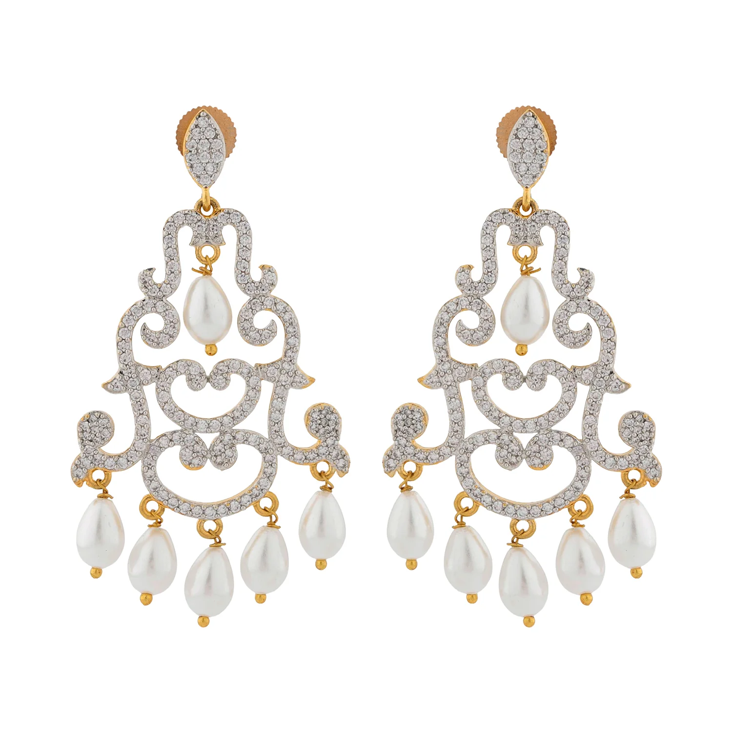 Royal Romance Margaret Gold Statement Earrings - Image 5