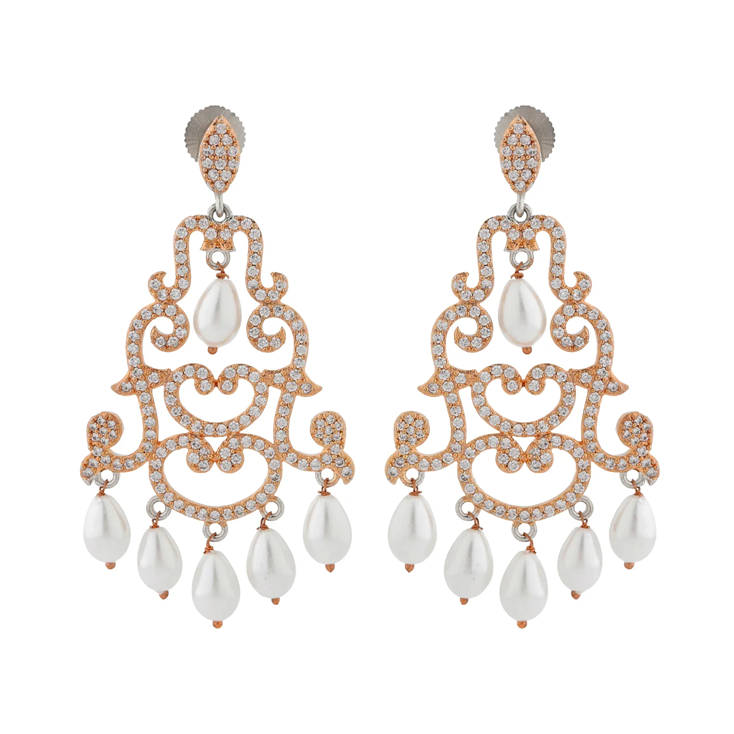 Royal Romance Margaret Rose Gold Statement Earrings - Image 5