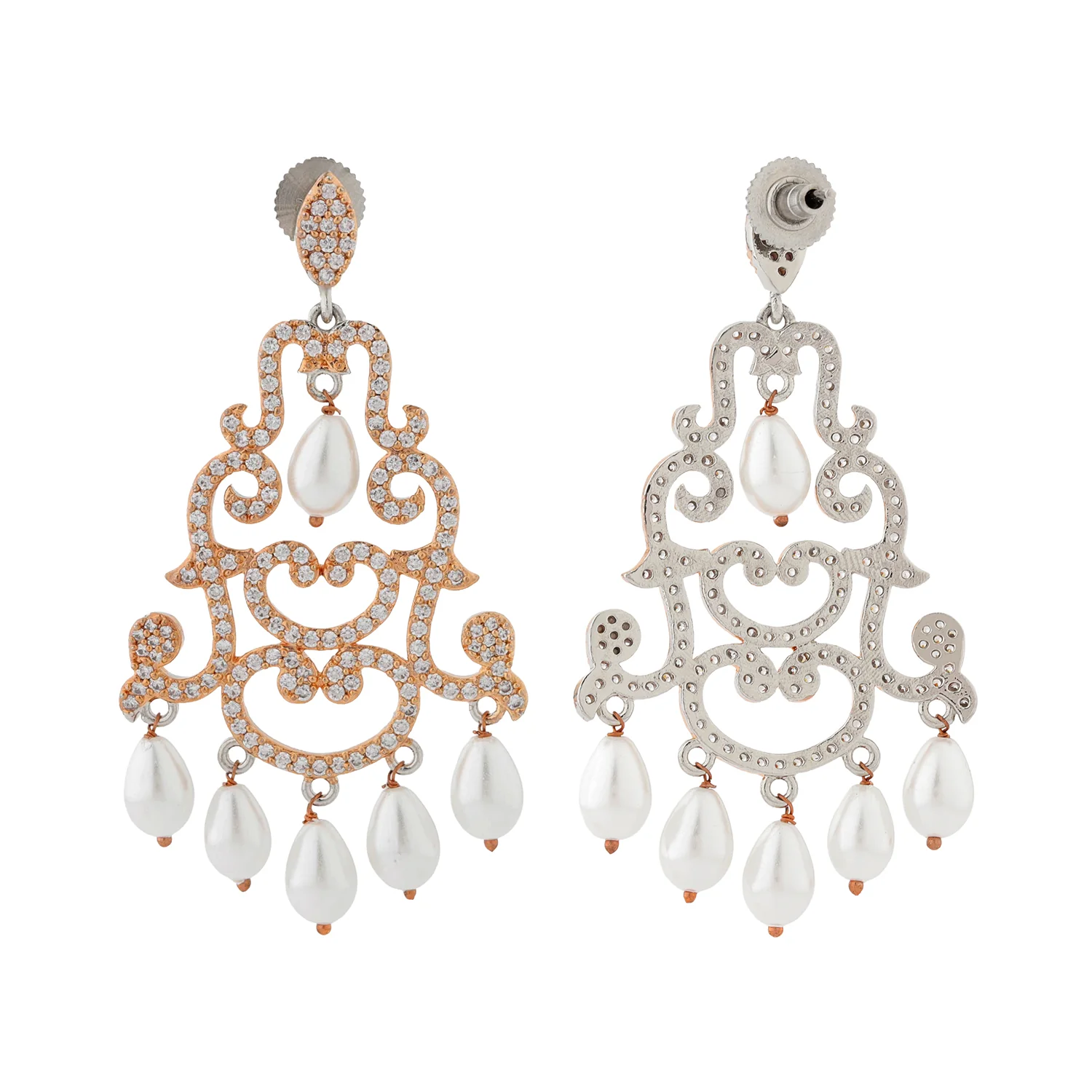Royal Romance Margaret Rose Gold Statement Earrings - Image 6
