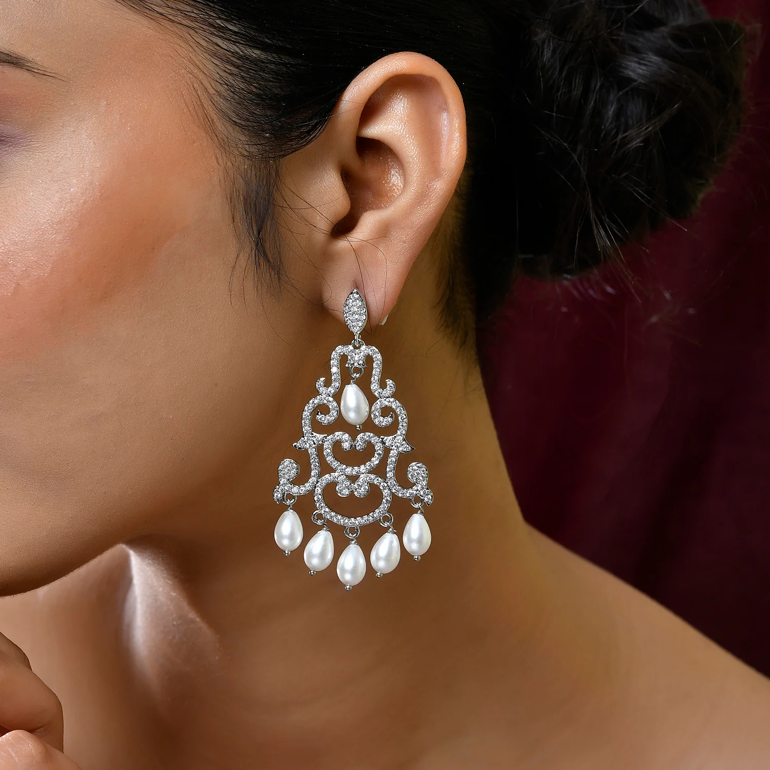 Royal Romance Margaret Statement Earrings - Image 2