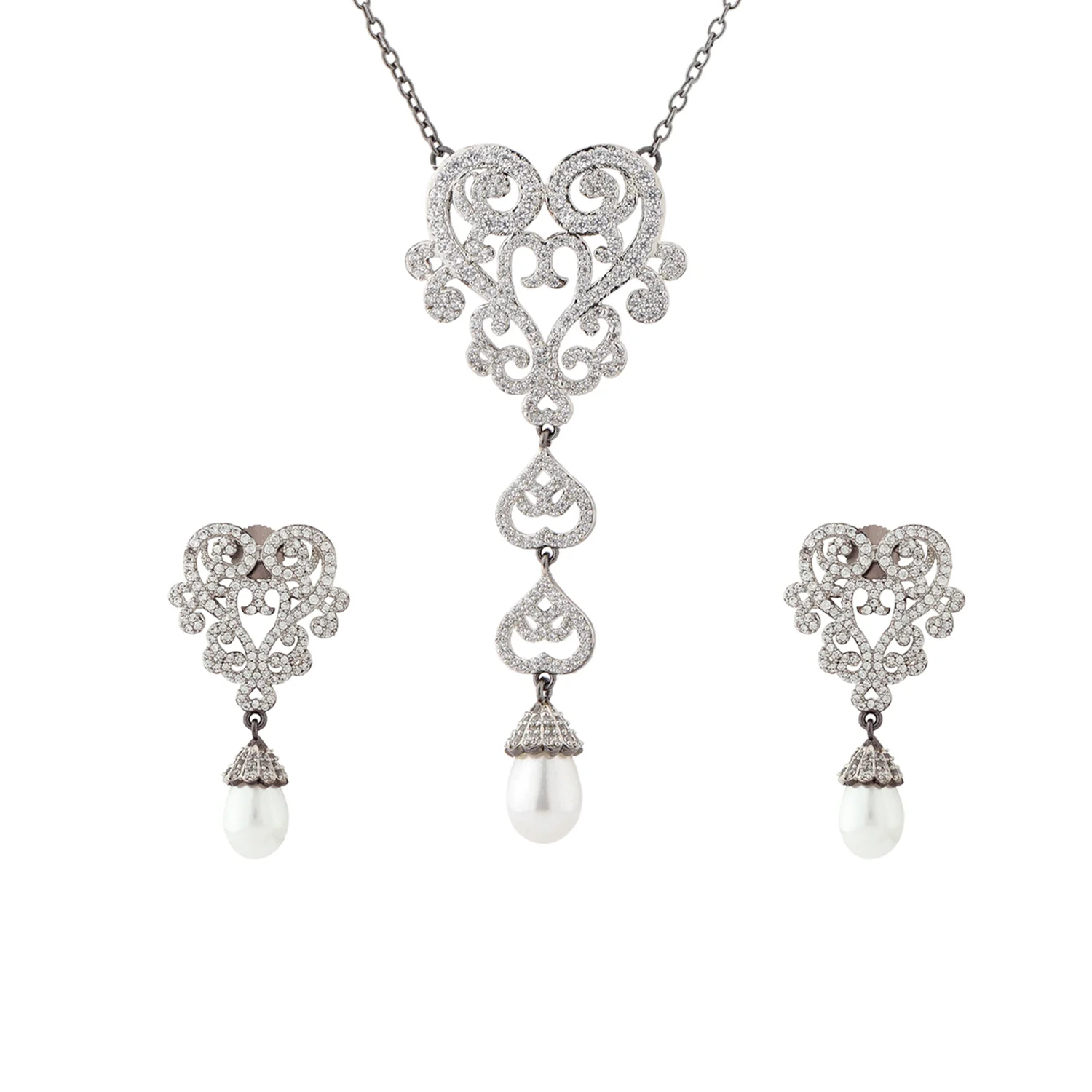 Royal Romance Mary Black Necklace Set - Image 4