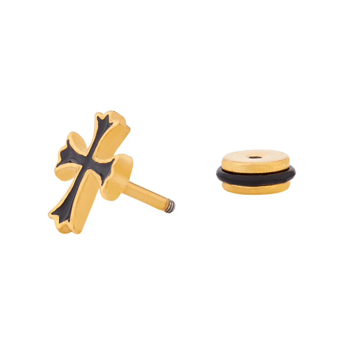 Royal Stud Cross Earring - Image 4