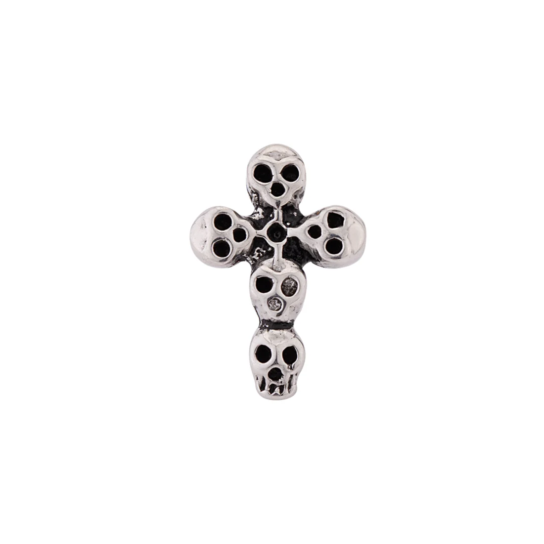 Royal Stud Steel Cross Earring - Image 3