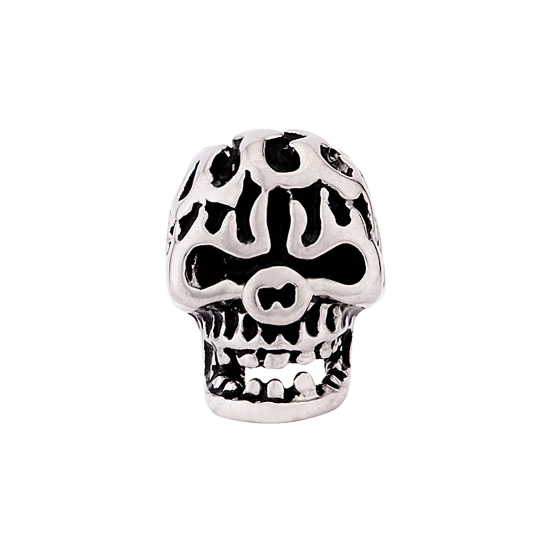 Royal Stud Textured Skull Earring - Image 3