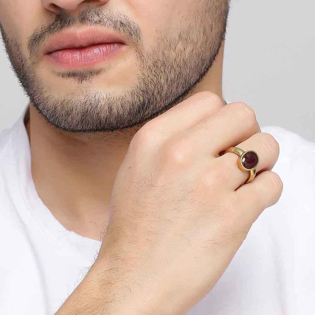 Ruby (Manik) 5.25 Ratti Ashtadhatu Rashi Ratna Ring with original Lab Test Certificate - Image 2