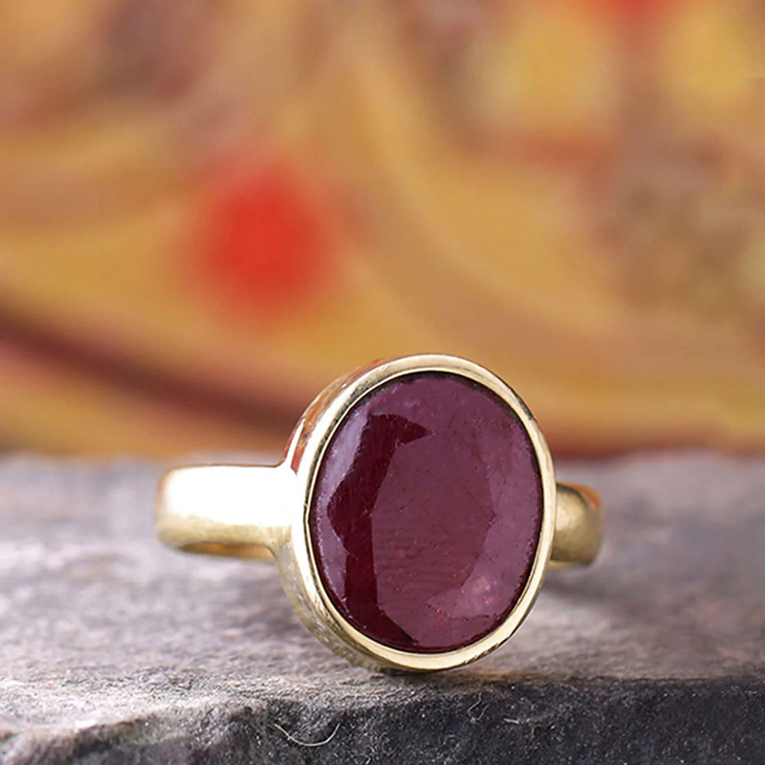 Ruby (Manik) 7.25 Ratti Ashtadhatu Rashi Ratna Ring with original Lab Test Certificate