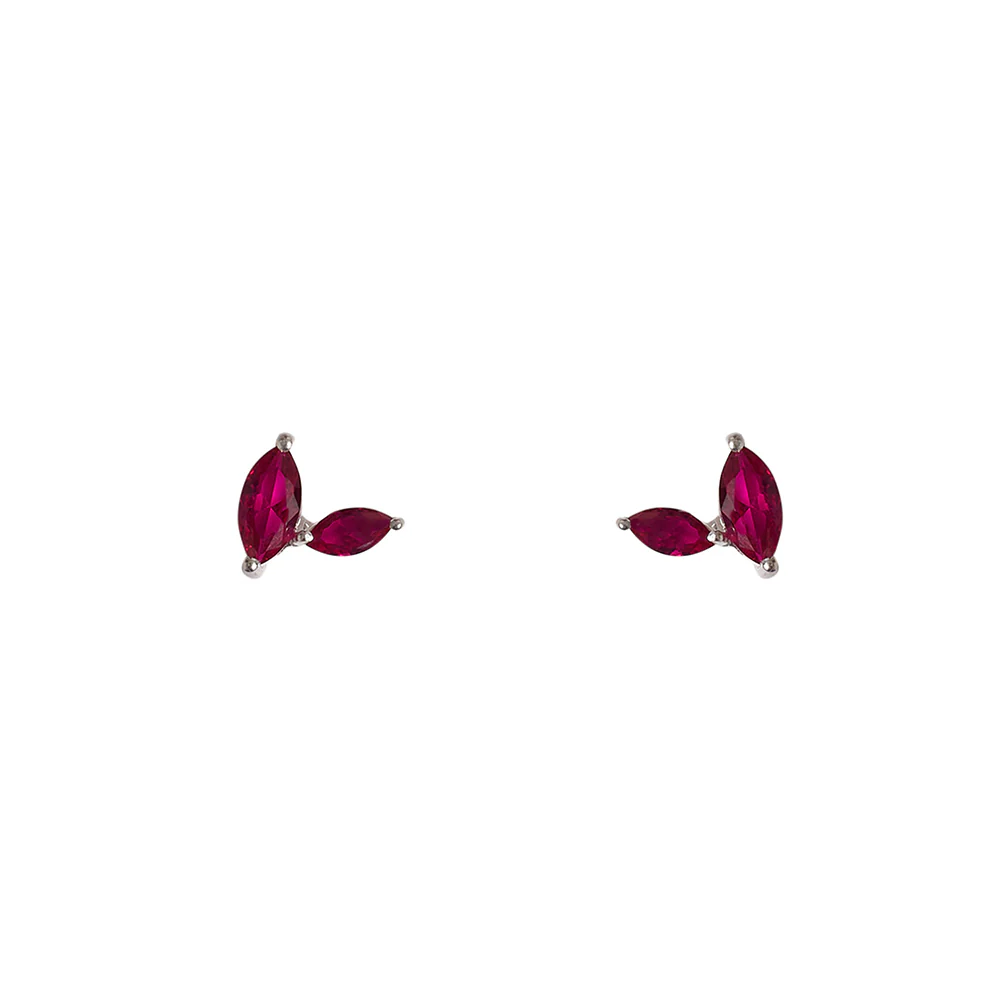 Ruby Marquise CZ Pendant Set and Stud Earrings in 925 Sterling Silver - Image 5