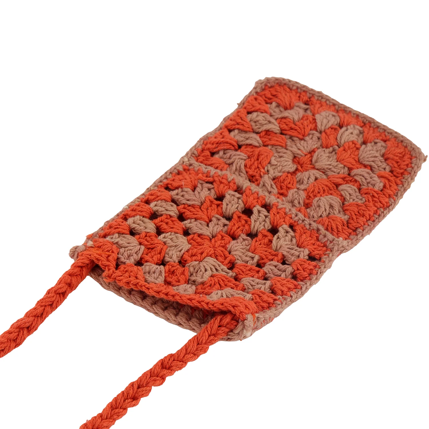 Rustic Charm Crochet Pouch Bag - Image 4