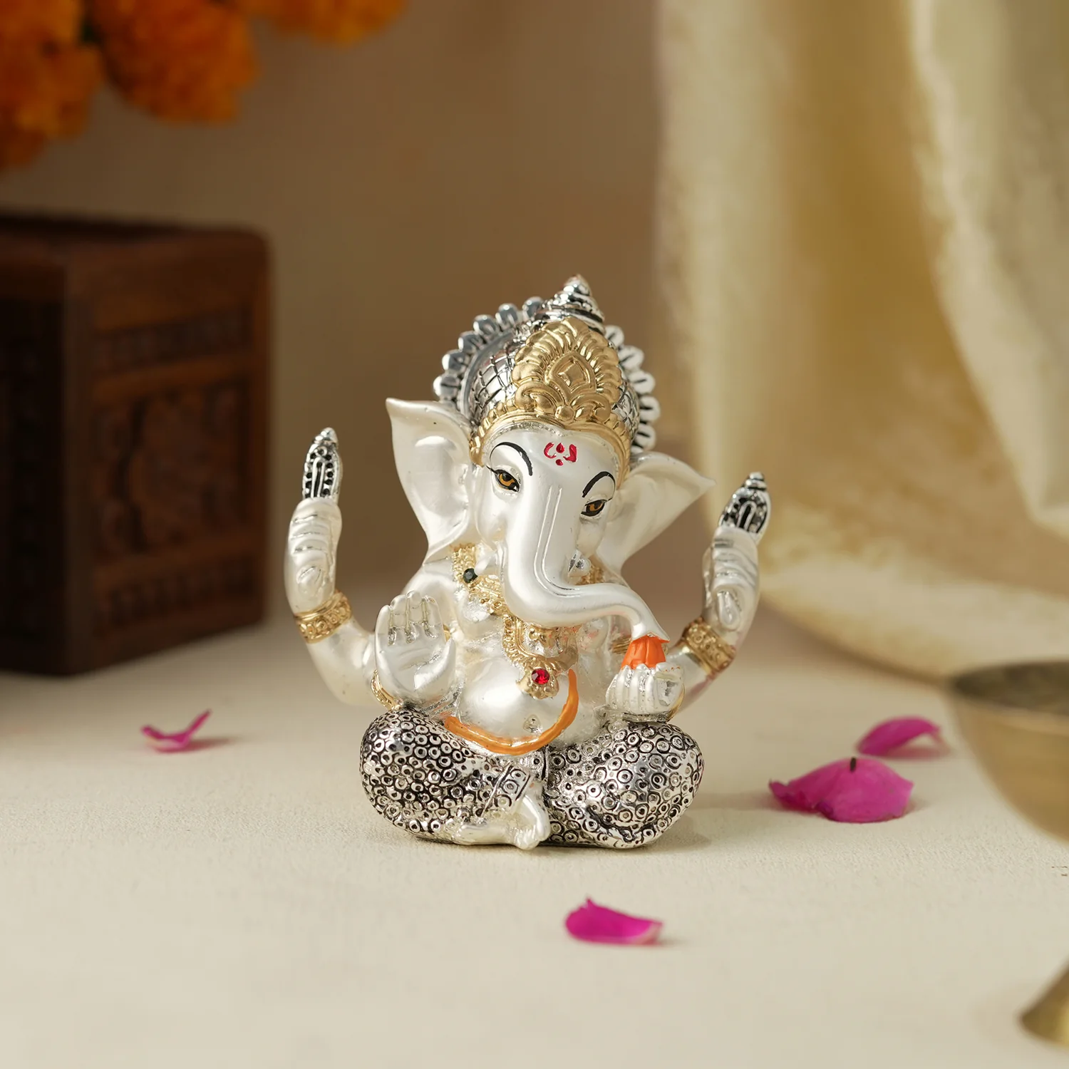 Sacred Elegance Lord Ganesha Festive Idol