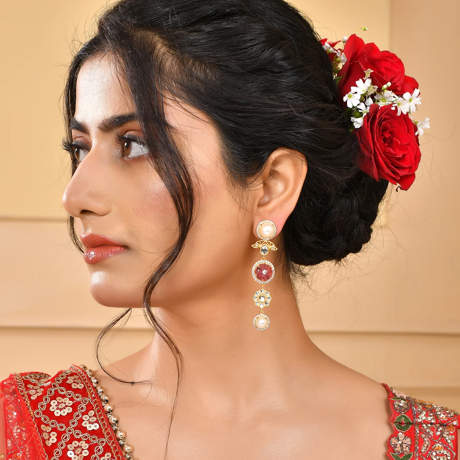 Heer Saima Dangler Earrings - Image 2