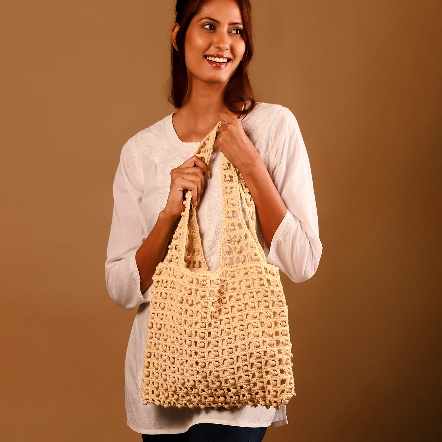 Sandy Dune Crochet Tote Bag - Image 2