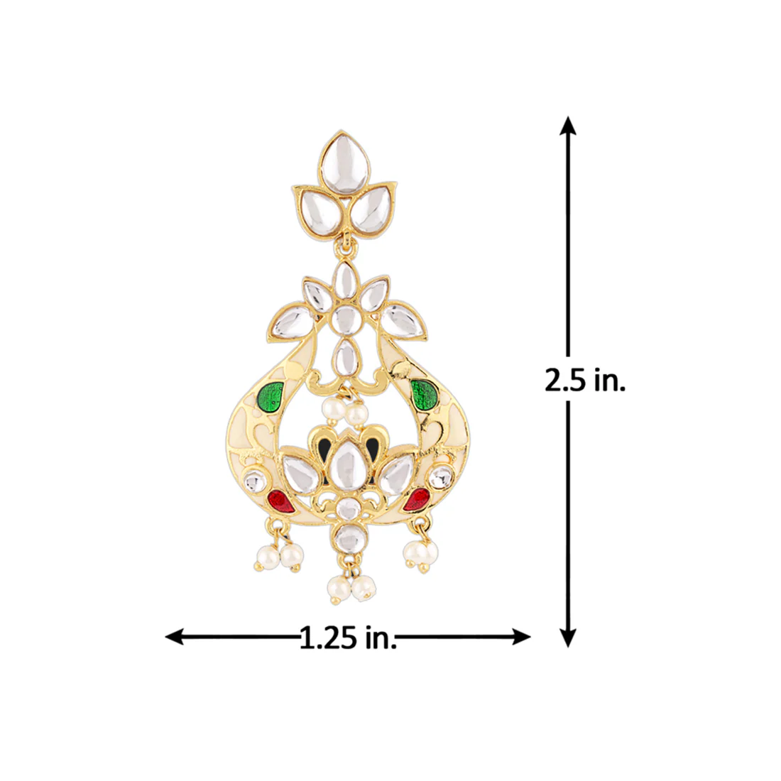 Sangemarmar Floral Mosaic Drop Earrings - Image 5