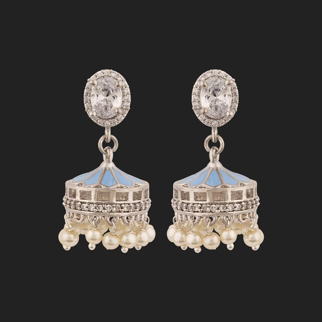 Santorini Gems Embellished Earrings - Image 3