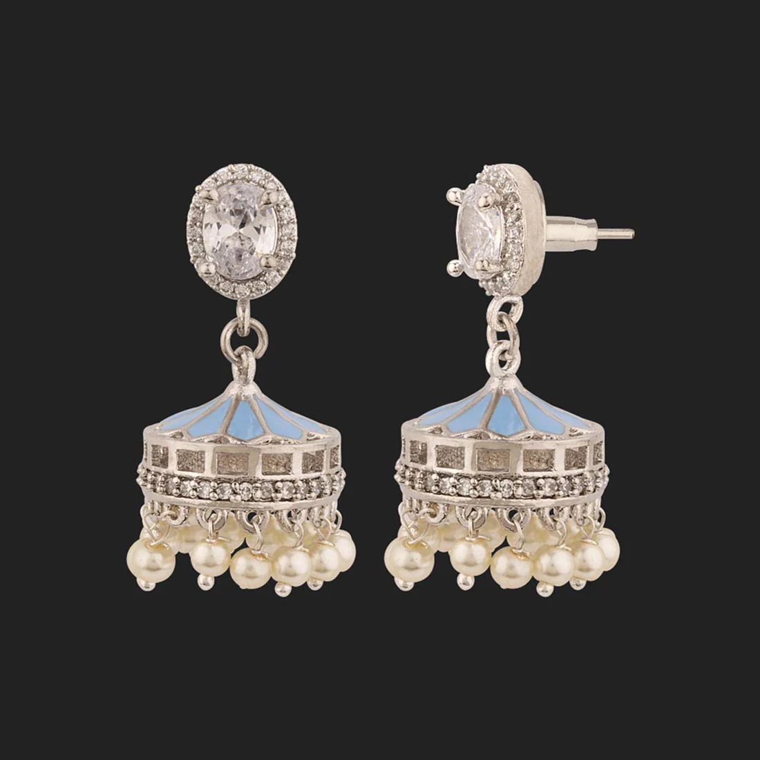Santorini Gems Embellished Earrings - Image 4