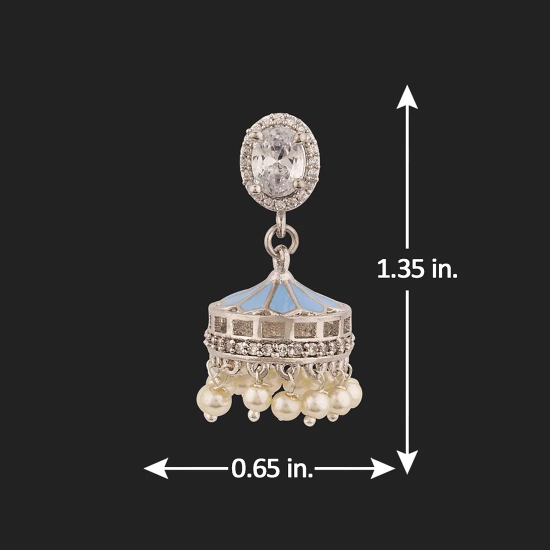Santorini Gems Embellished Earrings - Image 5