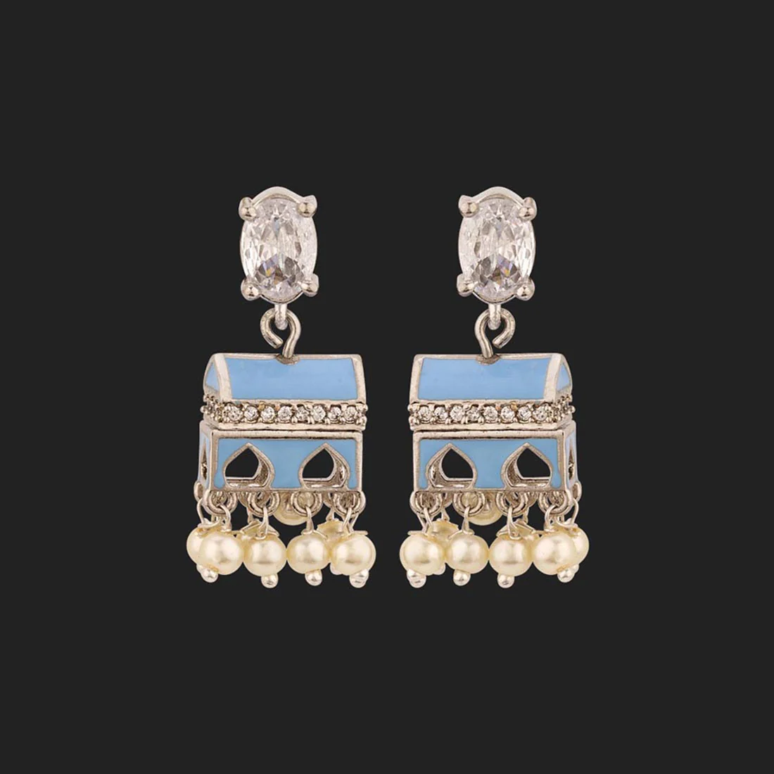 Santorini Lightly Embellished Earrings - Image 3