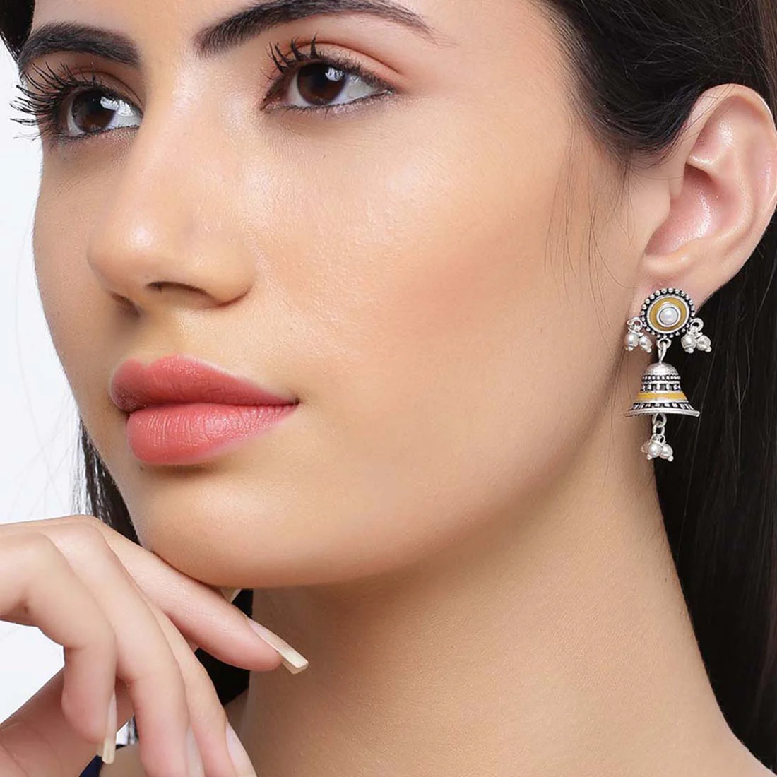 Sanwari Bell Motif Drop Earrings - Image 2
