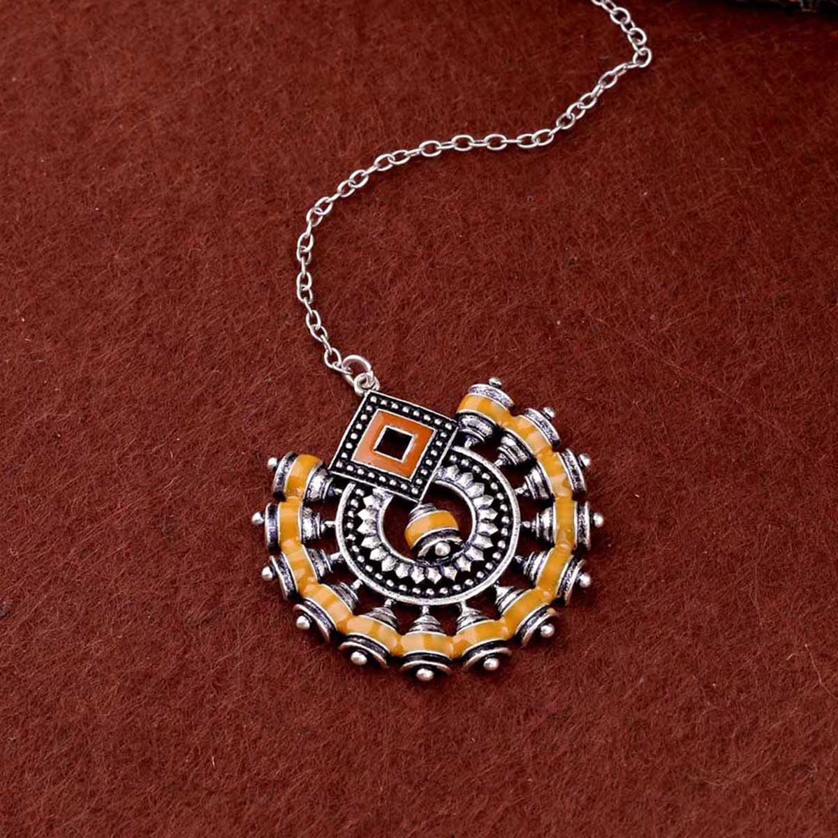 Sanwari Enameled Maang Tika