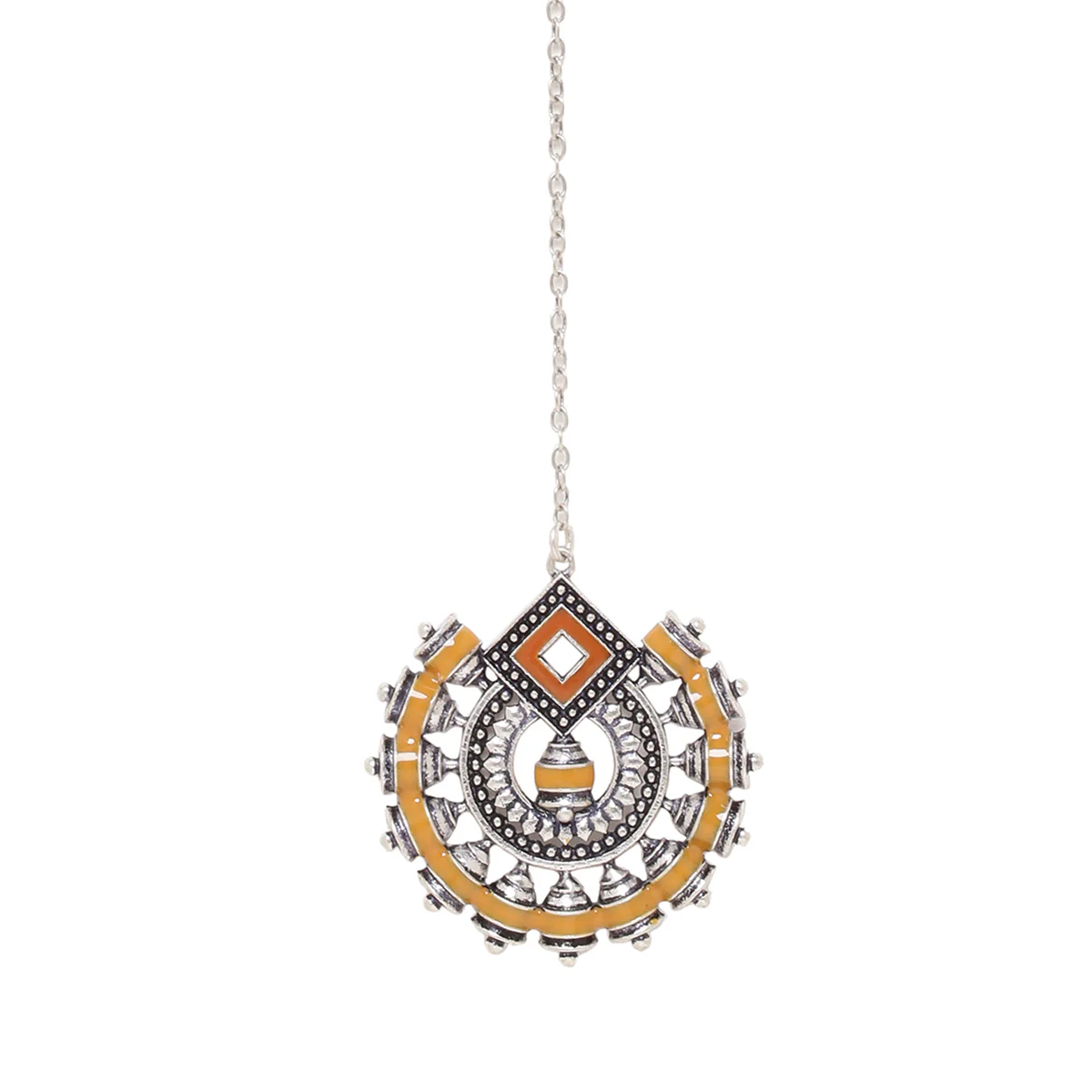 Sanwari Enameled Maang Tika - Image 3